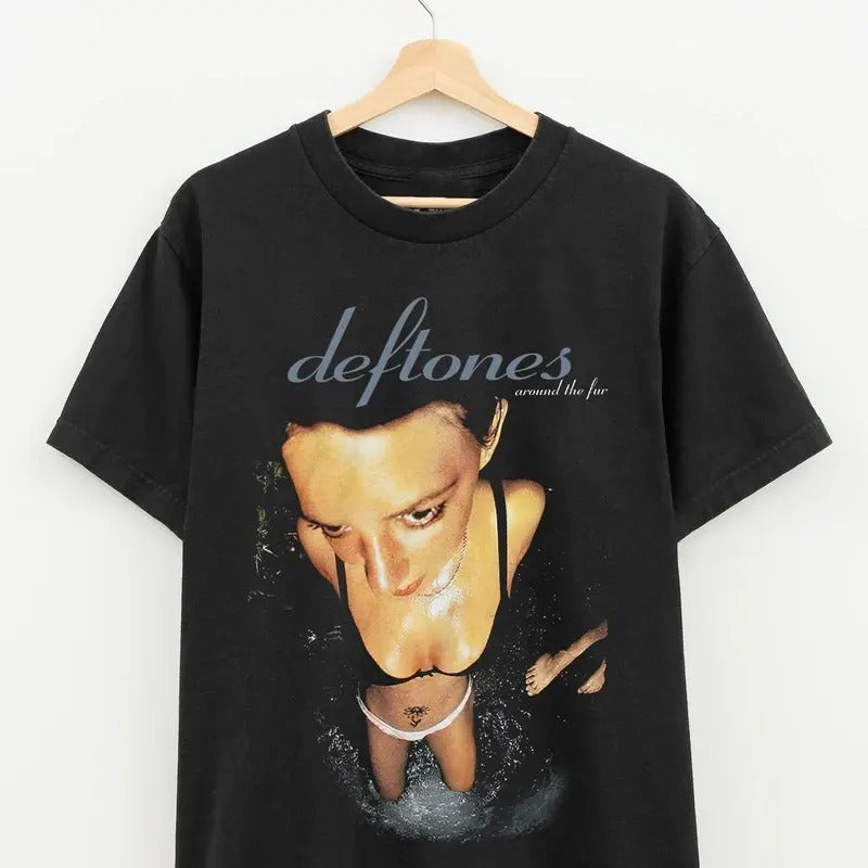 1997 Deftones Around The Fur T-Shirt, Deftones Music Song T-shirt, Vintage 90s style top clothing, Unisex graphic Streetwear shirts
