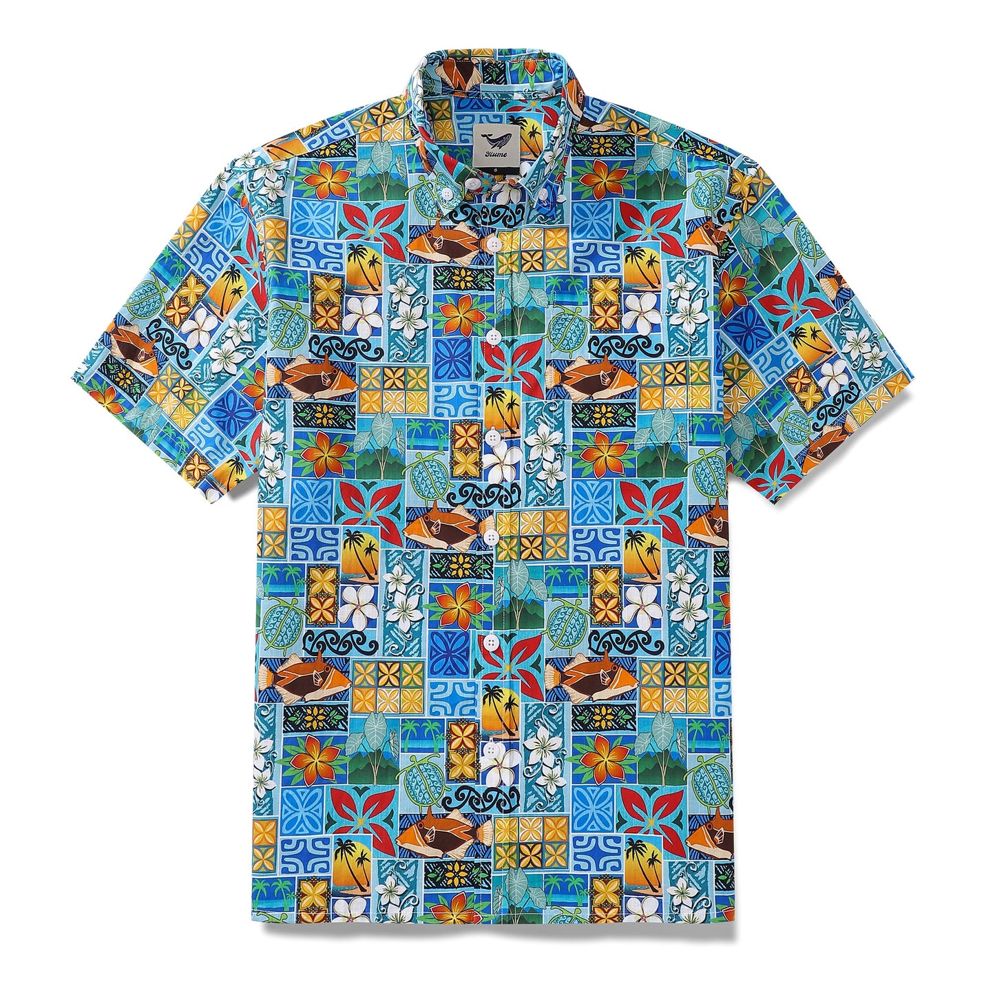 Men's Hawaiian Shirt Vintage Cotton Button-down Short Sleeve Aloha Shirt New Hawaiian Motif By Madtropic
