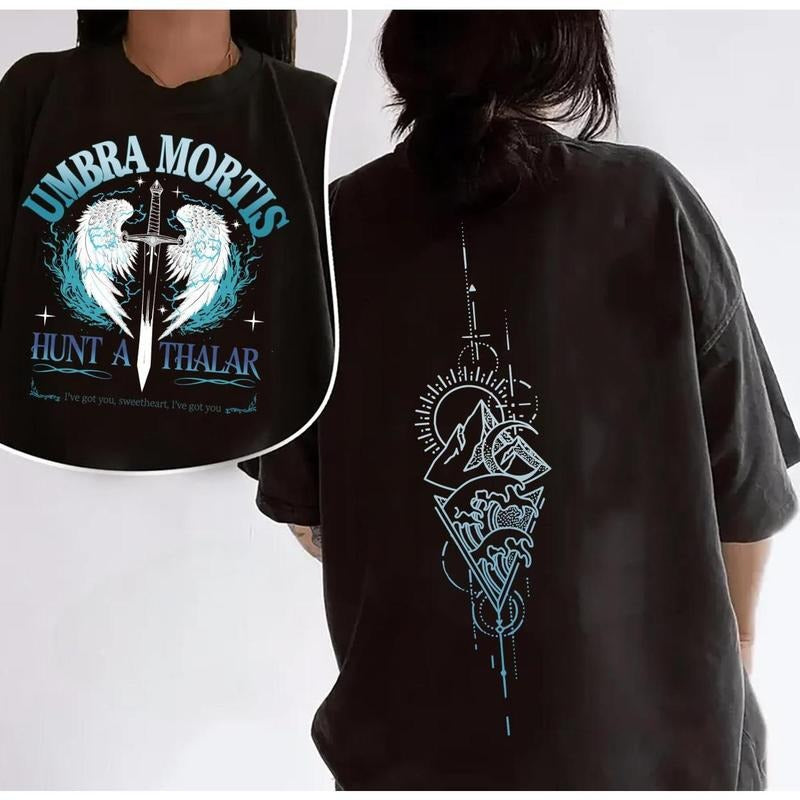 2 Sided, Crescent City Fan Shirt, Umbra Mortis T-Shirt, Orion Hunt Athalar, SJM Bookish Fan Merch, Bryce Quinlan, Bookish Shirt