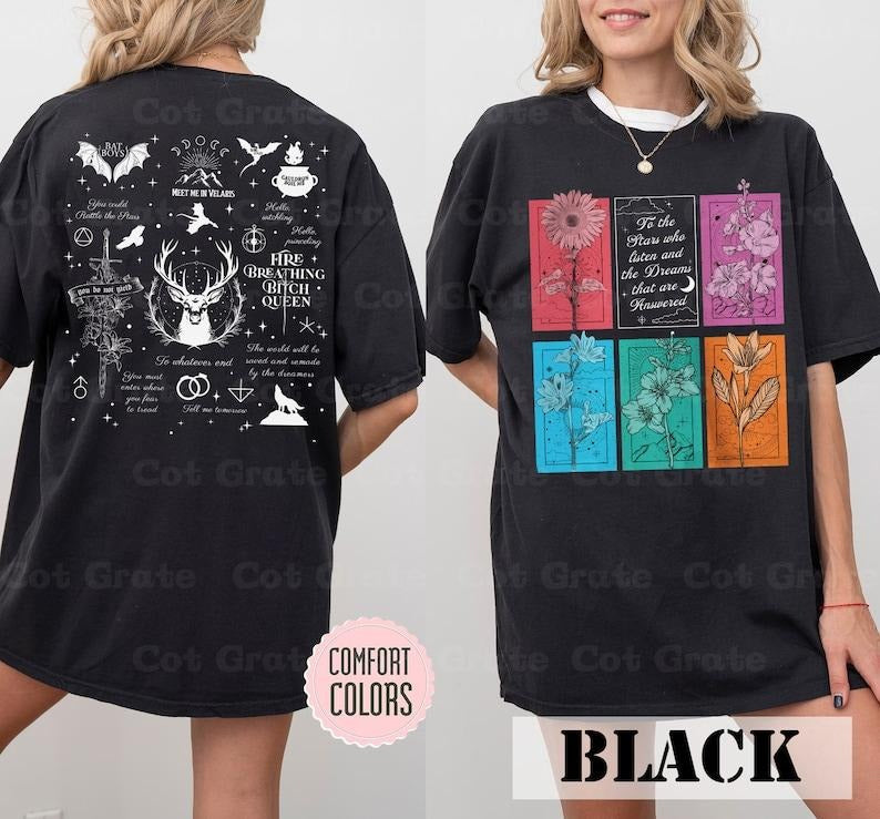 2 Slide Design, ACOTAR Quote T-Shirt - Exclusive Velaris SJM Merch, Sarah J Maas Night Court Sweatshirt, Bat Boys Fan Club Tee, Perfect Book Lover Gift