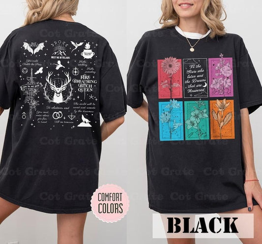 2 Slide Design, ACOTAR Quote T-Shirt - Exclusive Velaris SJM Merch, Sarah J Maas Night Court Sweatshirt, Bat Boys Fan Club Tee, Perfect Book Lover Gift