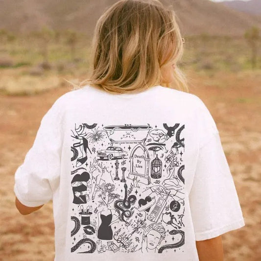 2 Slide Design, Rep Shirt, Eras Tee, Fan-Made Design, Eras Outfit, Snake Design, Black Design, Front and Back Design Shirt, In My Era Shirt, Concert Tee T-shirt Cotton Crewneck Shortsleeve Basic