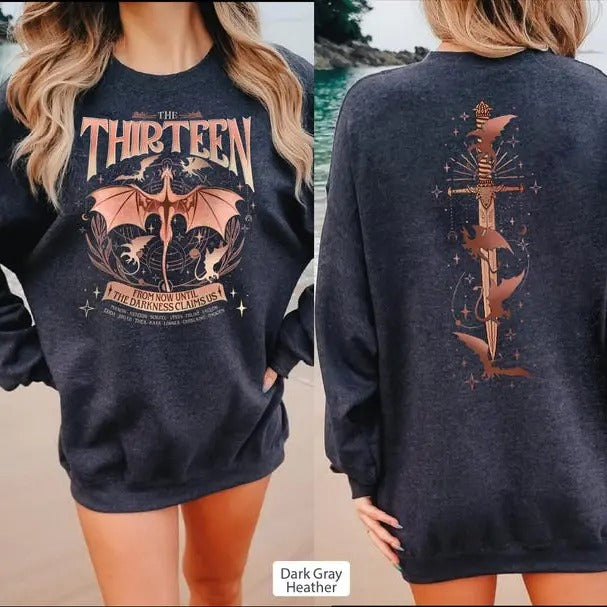 2 Slide Design, The Thirteen Throne Of Glass Sweatshirt, We Are The Thirteen Sweater, Until The Darkness Claims Us Shirt,Tog Manon Hoodie