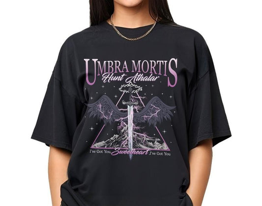 2 Slide Design, Umbra Mortis Hunt Crescent City Shirts, Bryce Danika Ruhn Danaan Rhysand T-Shirt, Sarah J Maas Merch Shirt, Licensed Acotar Gift