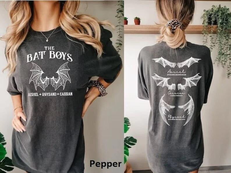 2 Slide Design, Vintage The Bat Boys T-Shirt, Vintage Acotar Bookish Shirt, The Night Court Illyrians Shirt, A Court of Thorn