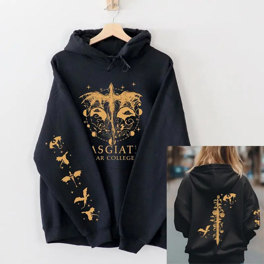 2 Slide, Basgiath War College Hooded Sweatshirt, Hoodie Fourth Wing Sweatshirt, Dragon Rider Shirt, Fourth Wing Hoodie, Gift for Her, Hooded Sweatshirt