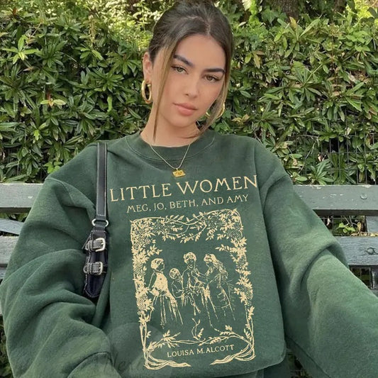 2 Slides, Little Women Hoodie, Little Women Sweatshirt Gift, Louisa M. Alcott Gift, Literary Gift Bookish Gift, Long Sleeve Little Women Sweater