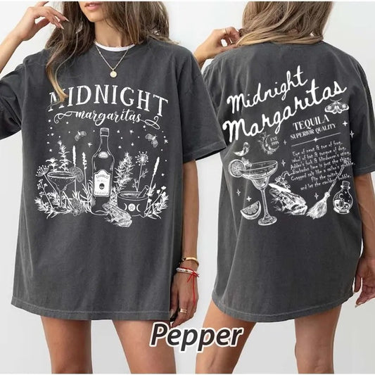 2 Slides, Midnight Margaritas Practical Magic Halloween shirt, Witchy Tee, Midnight Margarita, Drinking Witch Shirt, Halloween Shirt