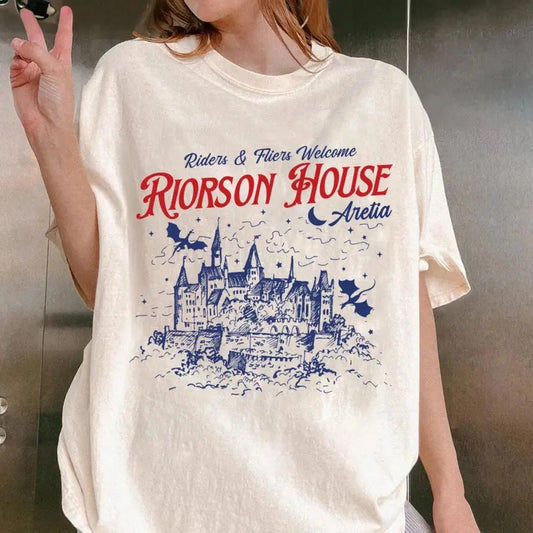 2 slides,  Xaden Riorson House Tee, Iron Flame Shirt, Fourth Wing Merch, Violet Sorrengail Silver One Basgiath War College Dragon Rider Bookish Gift T-Shirt