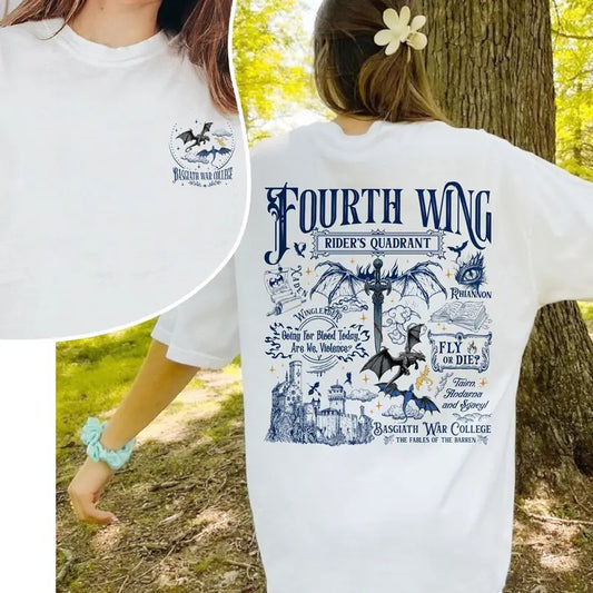 2 slides, Basgiath War College Shirt, Fourth Wing Shirt, Riders Quadrant tshirt, Dragon Rider Shirt, Violent Little Thing T-Shirt