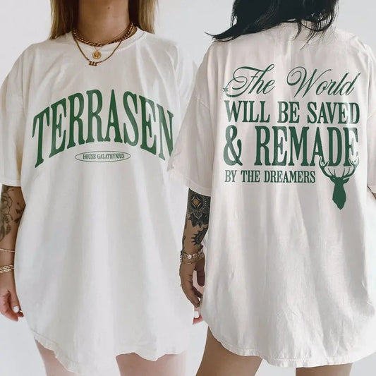 2 slides, Terrasen T-Shirt | Throne Of Glass Quote T-Shirt Aelin Galathynius Rowan Manon Licensed SJM Universe Merch Bookish Shirt Gift