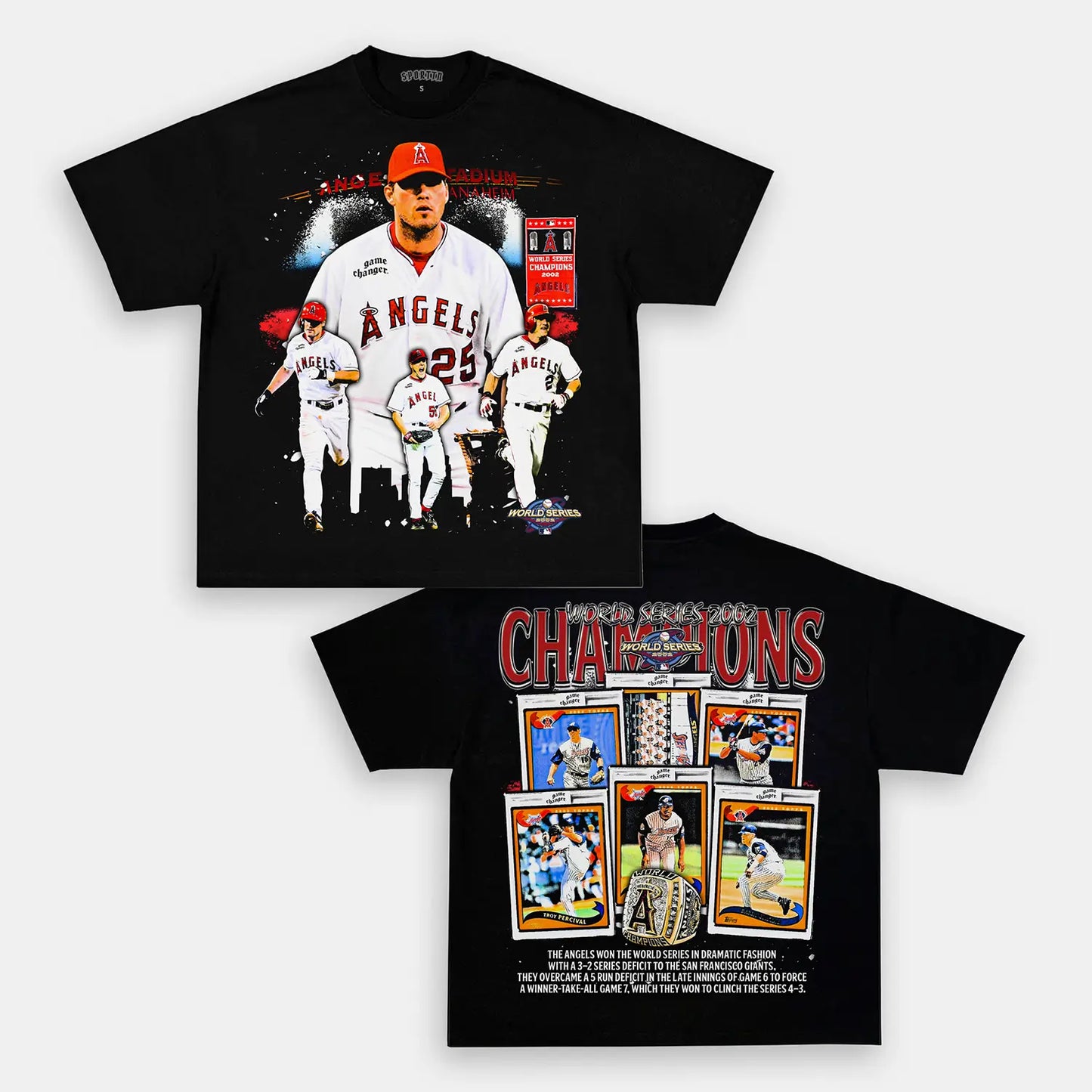 2002 WORLD SERIES CHAMPS - ANGELS TEE Style001