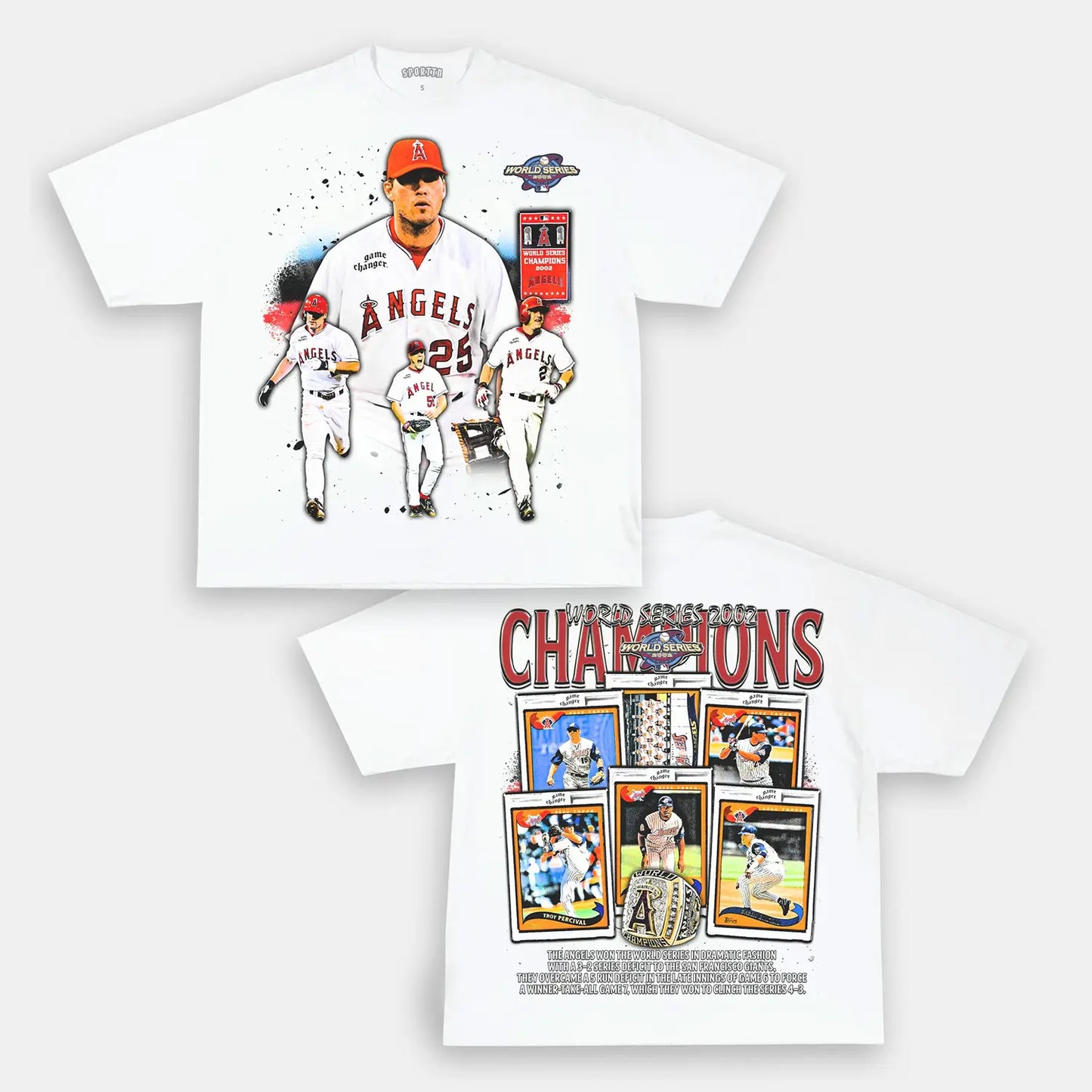 2002 WORLD SERIES CHAMPS - ANGELS TEE Style001