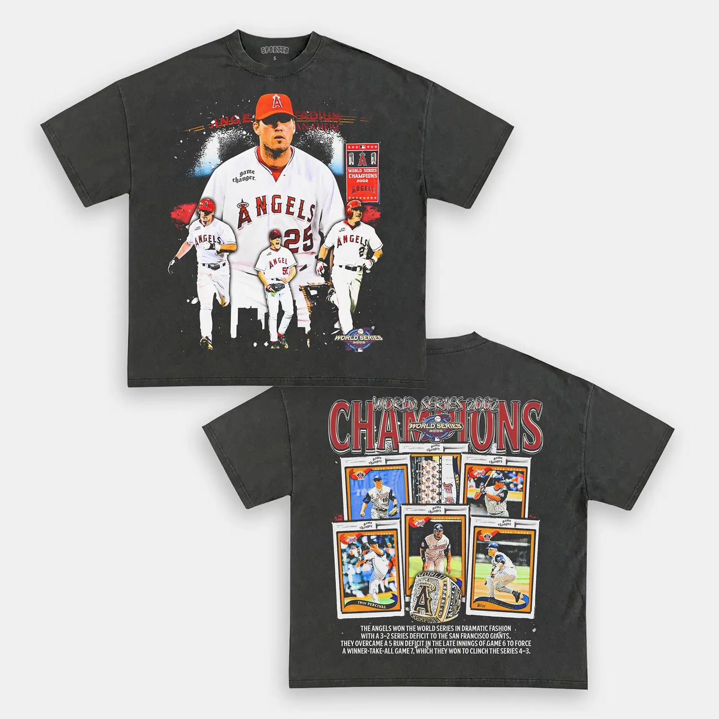 2002 WORLD SERIES CHAMPS - ANGELS TEE Style001