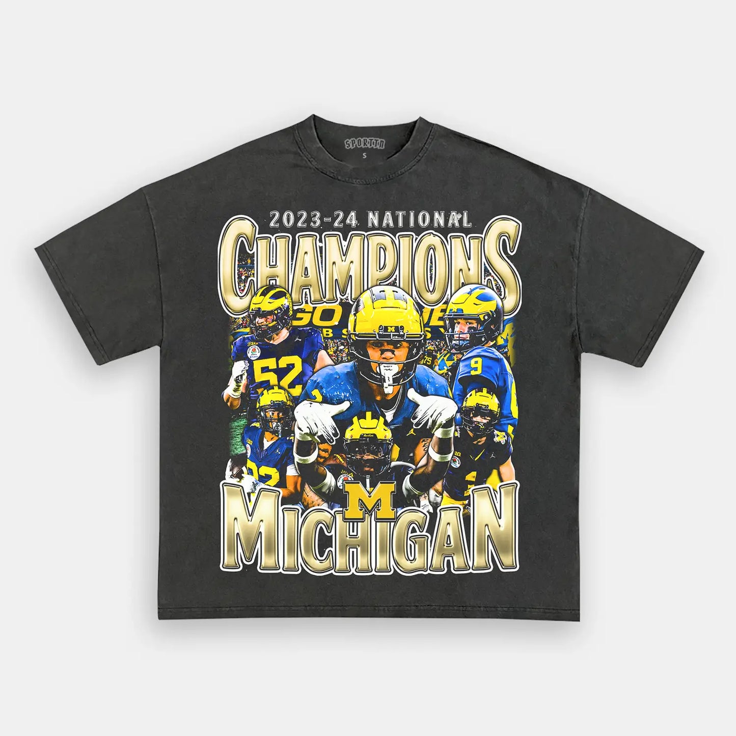 2023-24 NATIONAL CHAMPS - MICHIGAN V2 TEE Style002