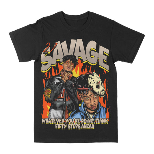 21 Savage "Fifty Steps" Graphic Tee Style001