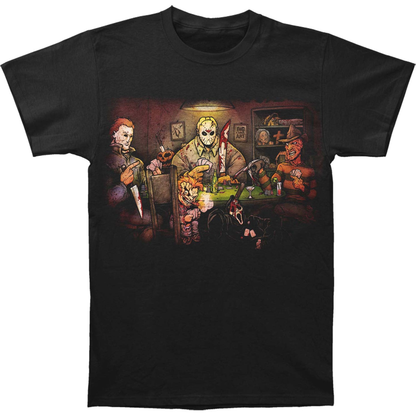Church of Horror "Slasher's Playing Poker"  Soft T-shirt