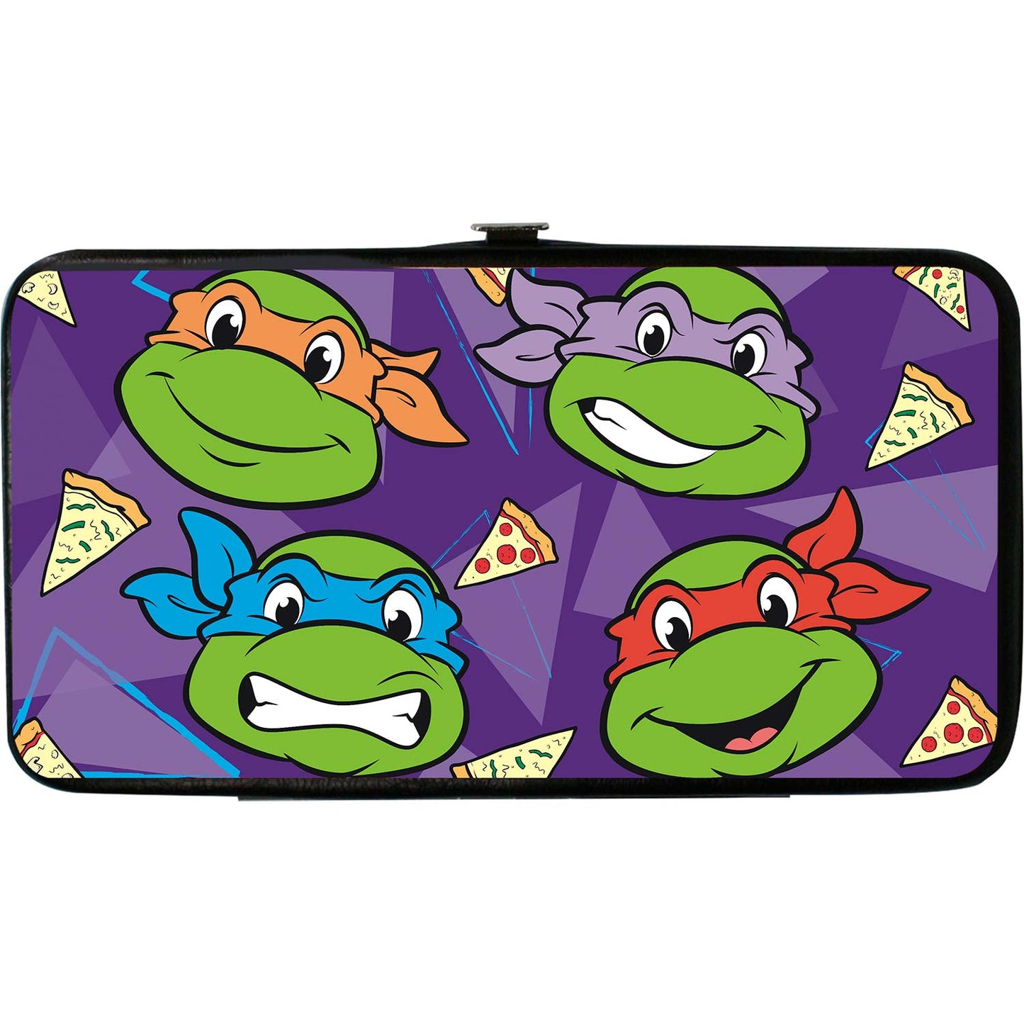 Classic Teenage Mutant Ninja Turtles Faces  I "Pizza Heart"  Purple Triangle Girls Wallet