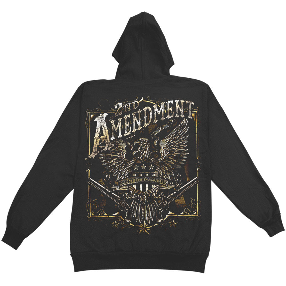 2nd Amendment Eagle Silver Foil Hooded Sweatshirt
