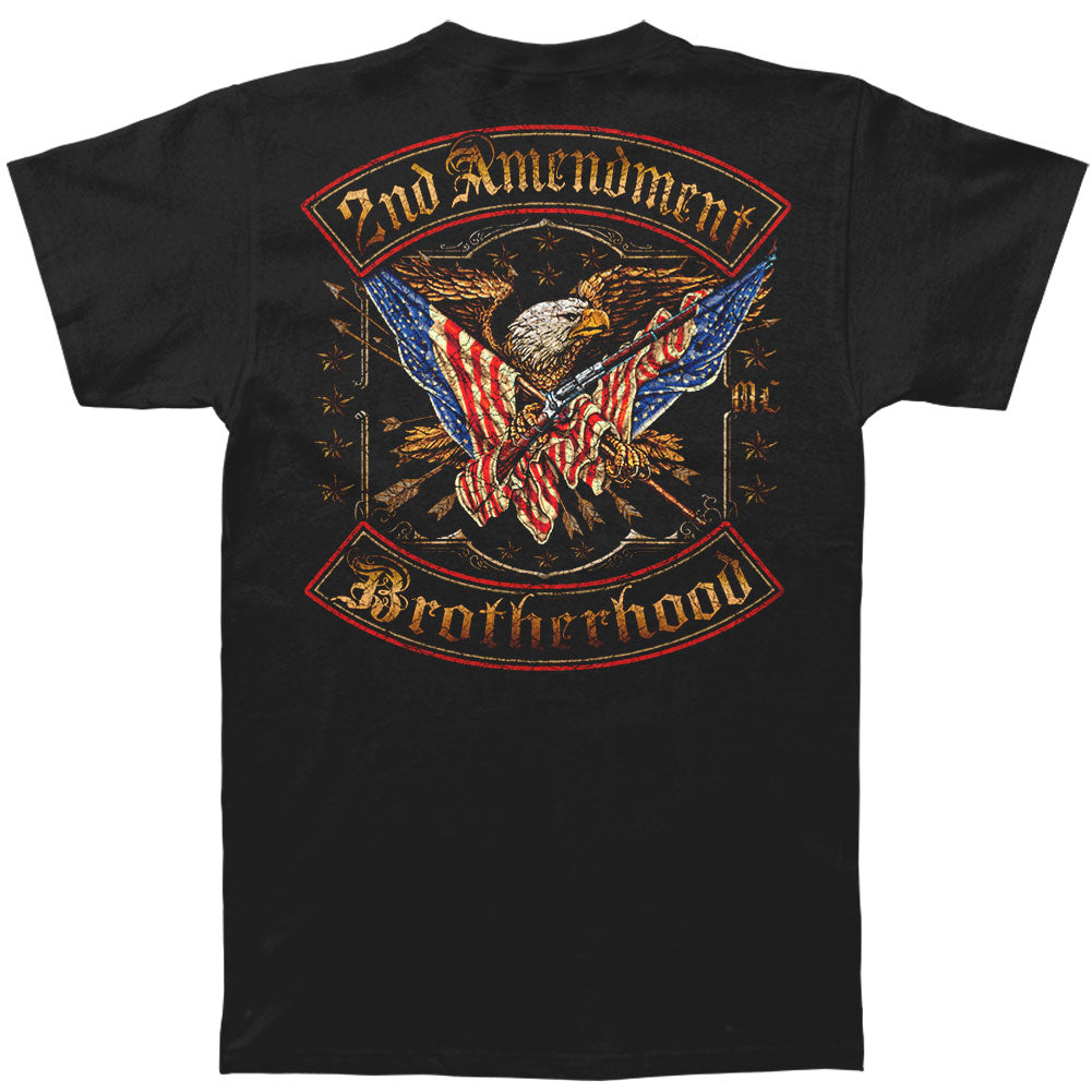2Nd Amendment Double Flagd Distressed Gold Foil T-shirt