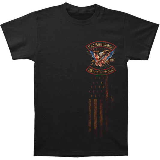 2Nd Amendment Double Flagd Distressed Gold Foil T-shirt