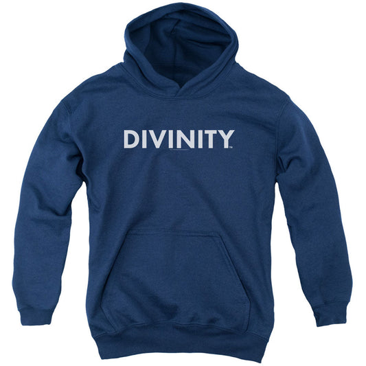 Divinity Logo Youth 50% Poly Hooded Sweatshirt Style001