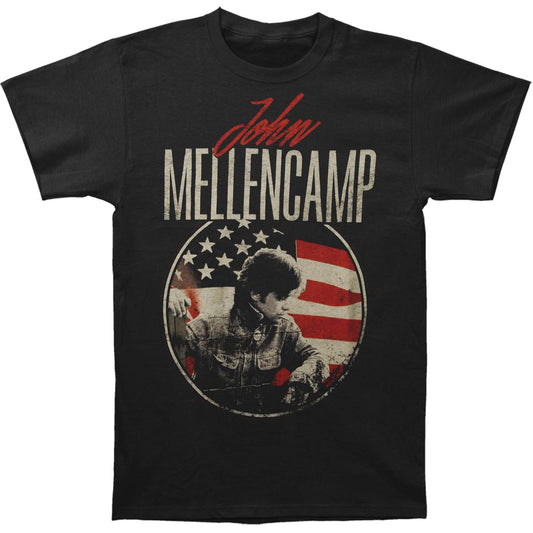 Circle Flag Mens Distressed Soft T Slim Fit T-shirt