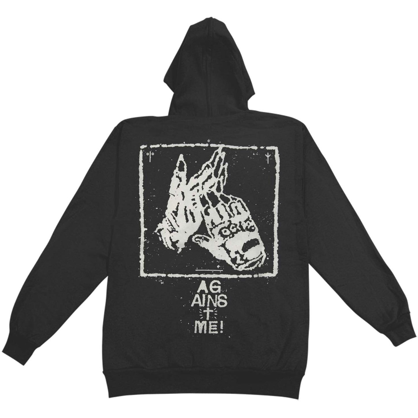 Clapping Gloves Zippered Hooded Sweatshirt