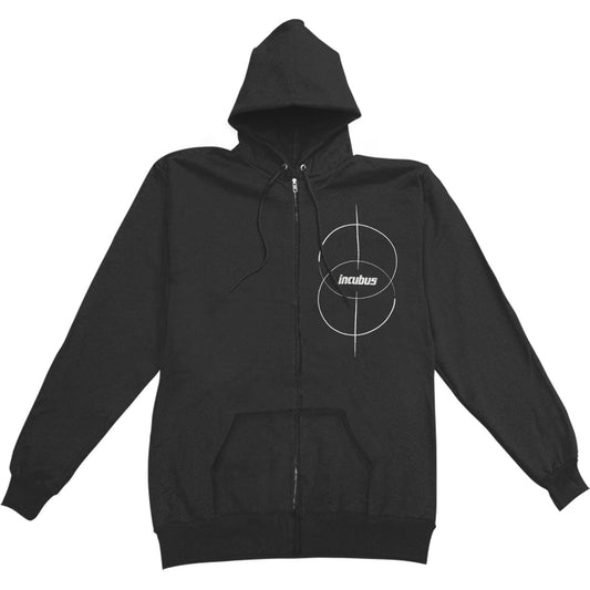 Circles Zippered Hooded Sweatshirt