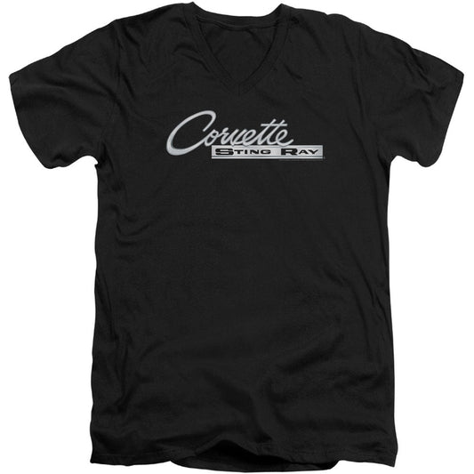 Chrome Stingray Logo Adult V-Neck Slim Fit T-shirt