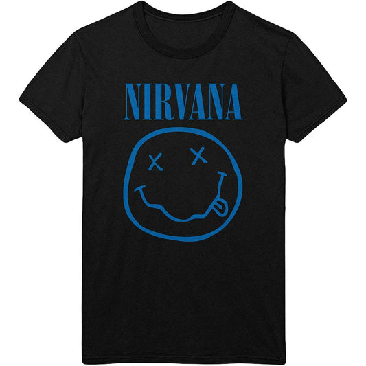 Blue Smile Face Logo Slim Fit T-shirt