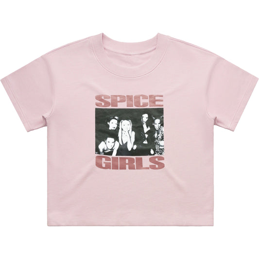 B&W Photo Pink Crop Juniors Tee Junior Top