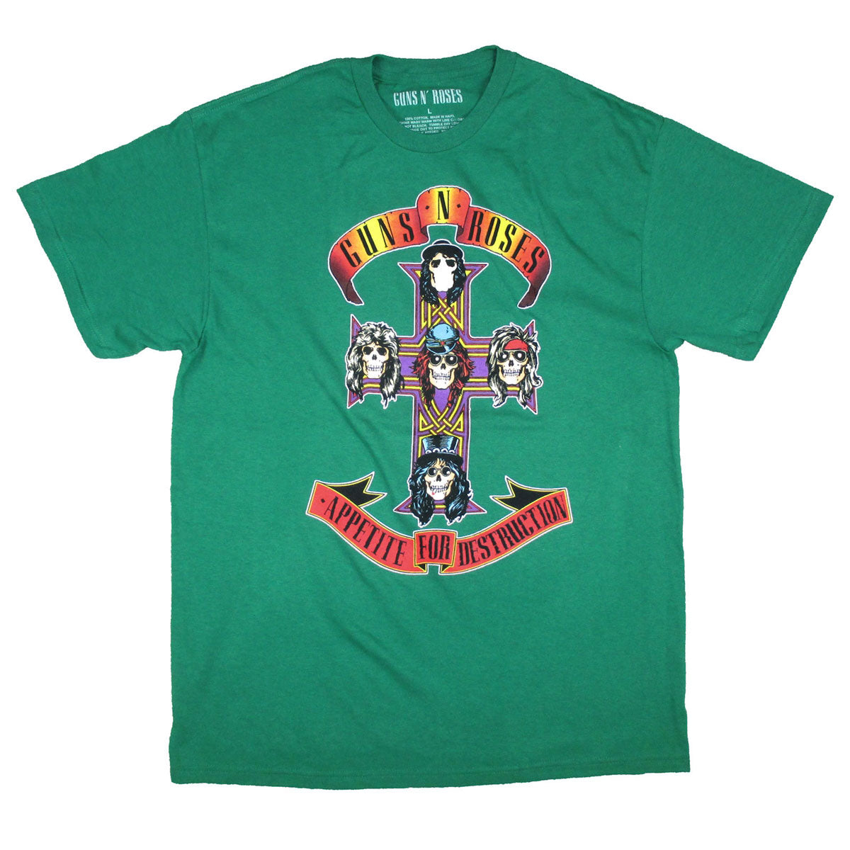 Colored Cross on Green Tee T-shirt