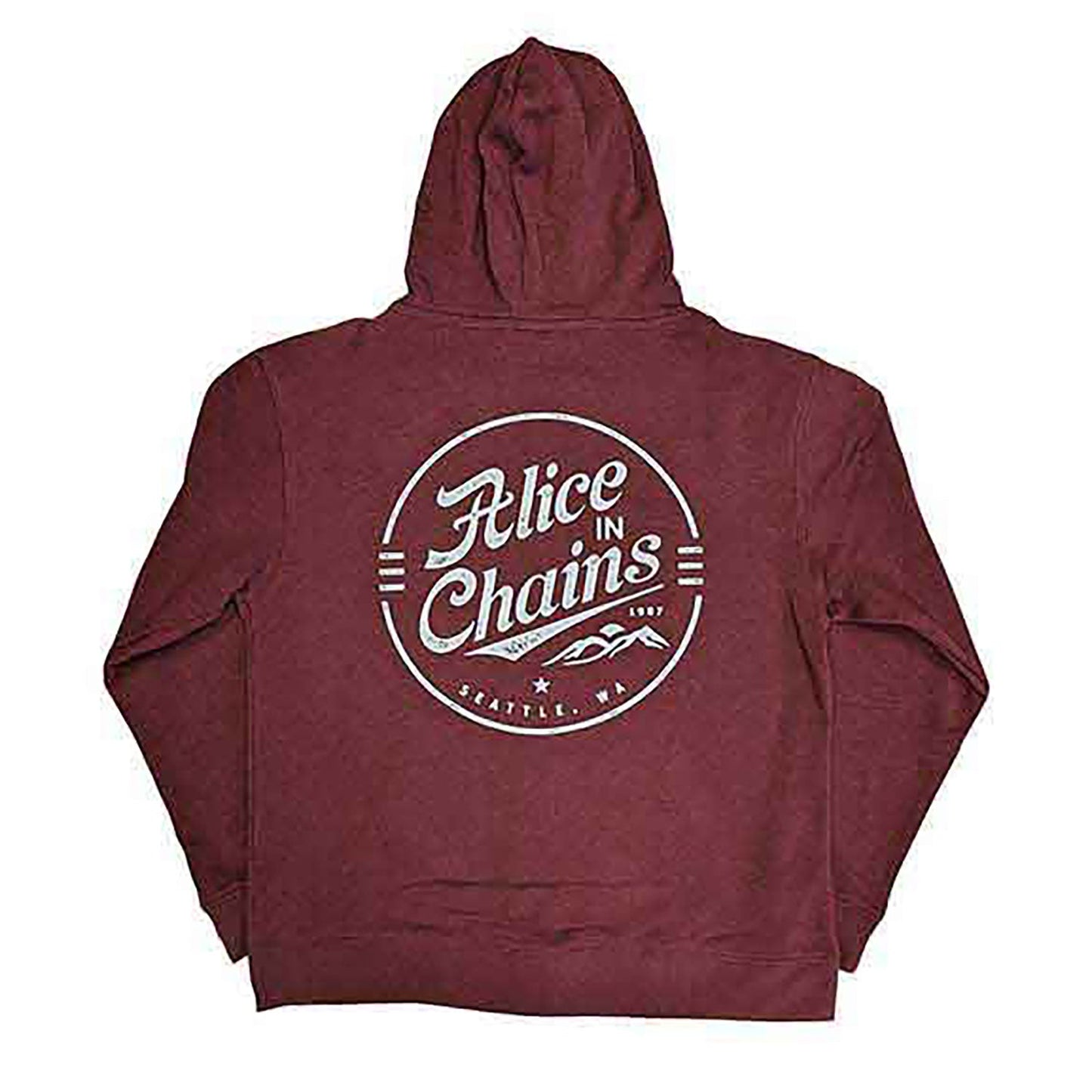 Circle Emblem Zippered Hooded Sweatshirt