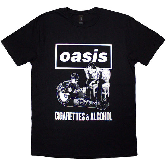 Cigarettes & Alcohol Illustration Mono T-shirt