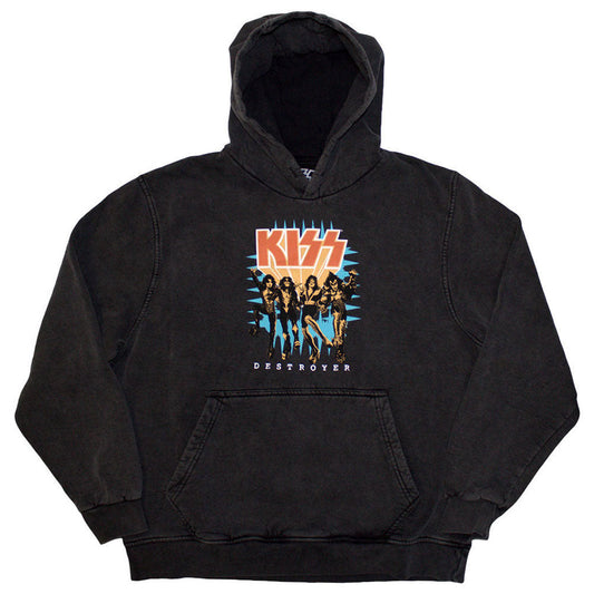 Destroyer 3d Logo Stone Wash Hooded Sweatshirt