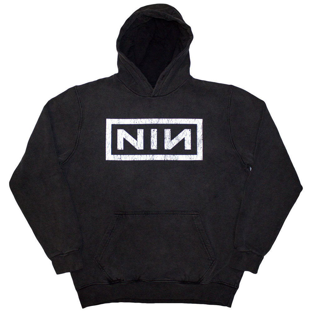 Classic Logo Stone Wash Hooded Sweatshirt