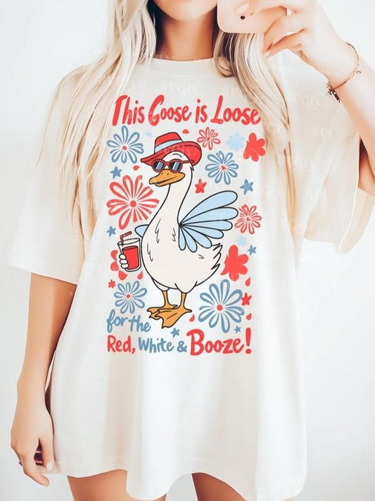 4th Goose t-shirt, Red White Boozy sweatshirt, This Goose is Loose tshirt, Fourth of July T-shirt, Patriotic Shirt