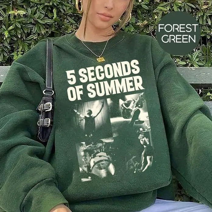 5 Seconds of Summer 2024 Sweatshirt - Band Music Graphic Shirt, Concert Fan Gift for Men and Women