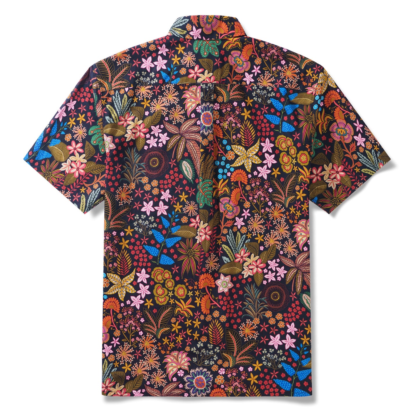 1950s Floral Hawaiian Shirt 100% Cotton Men's Short Sleeve Button-down Aloha Shirt Exquisite Floral Tapestry