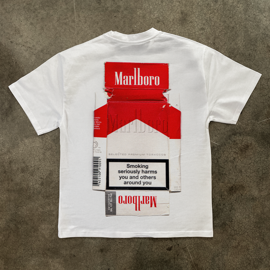 'SMOKING HARMS' WHITE HEAVYWEIGHT T-SHIRT