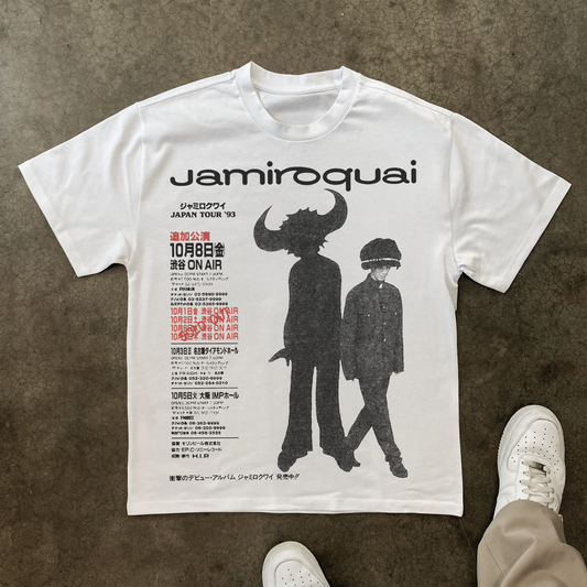 JAMIROQUAI TOUR HEAVYWEIGHT WHITE T-SHIRT