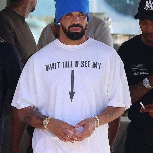 'WAIT TILL U SEE MY' HEAVYWEIGHT WHITE T-SHIRT