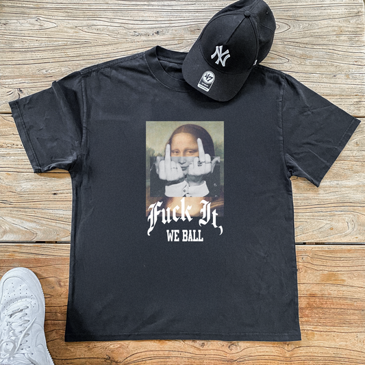 'WE BALL' HEAVYWEIGHT BLACK T-SHIRT