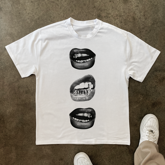 'TRILL GRILLZ' HEAVYWEIGHT WHITE TEE