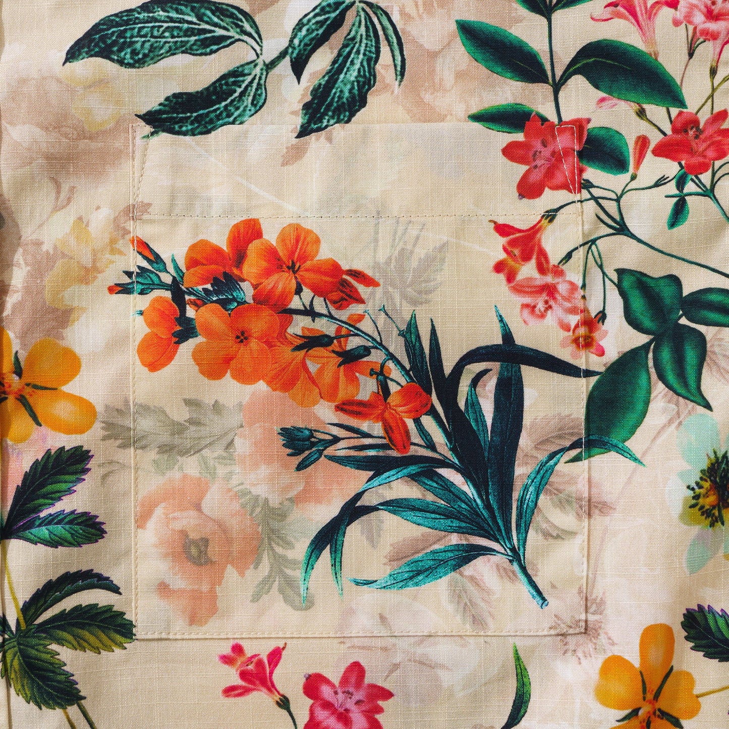 1930s Floral Hawaiian Shirt Mens 100% CottonShort Sleeve Button-down Aloha Shirt Floral Radiance