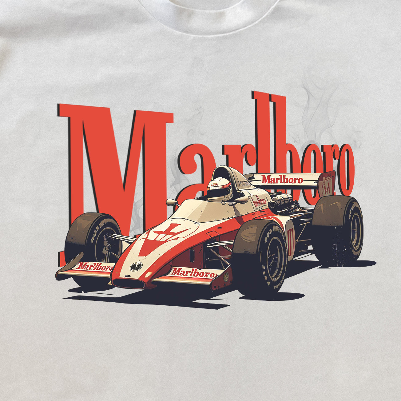 F1 x MALBORO VINTAGE HEAVYWEIGHT WHITE T-SHIRT