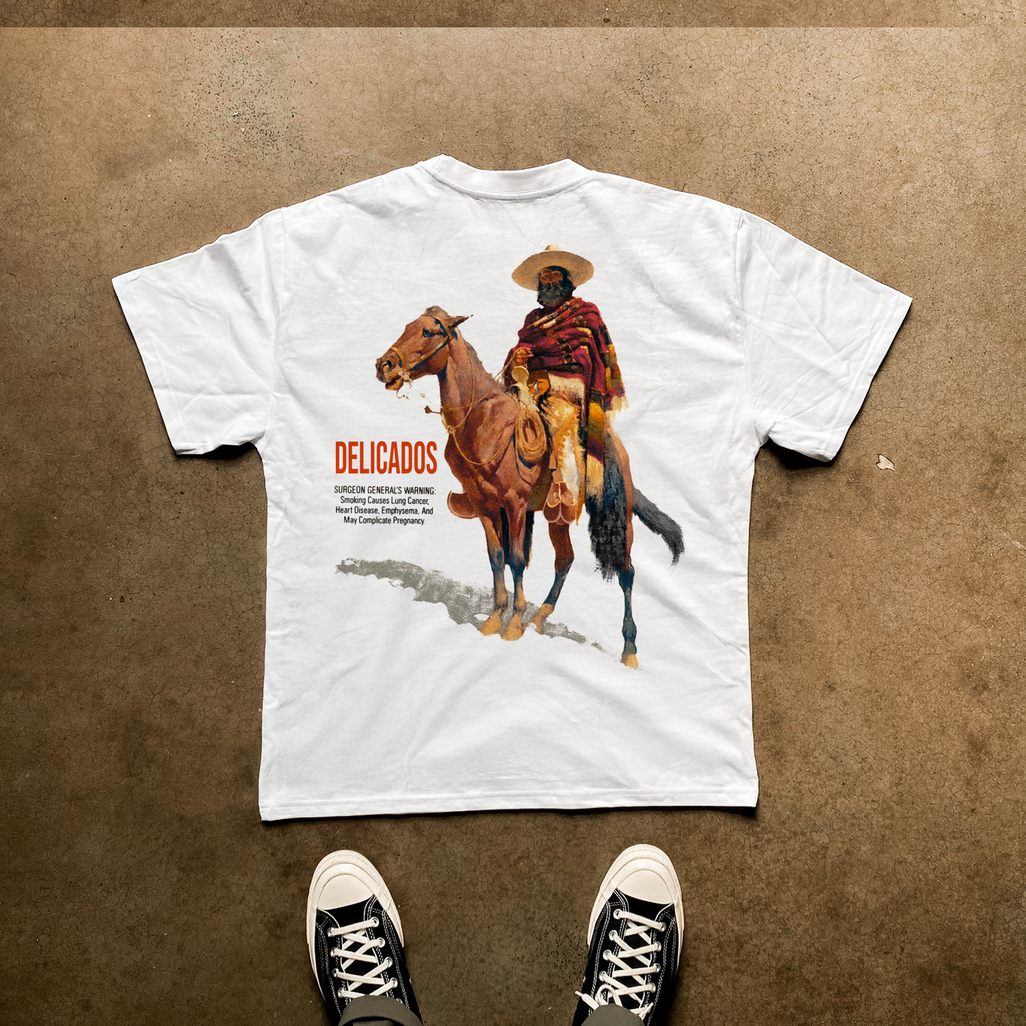 'DELICADOS ORIGINALES' CIGARETTE HEAVY WHITE T-SHIRT