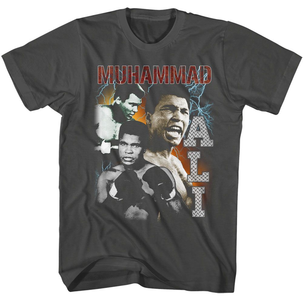 Muhammad Ali - Bootleg - American Classics - Solid Gray Adult Short Sleeve T-Shirt