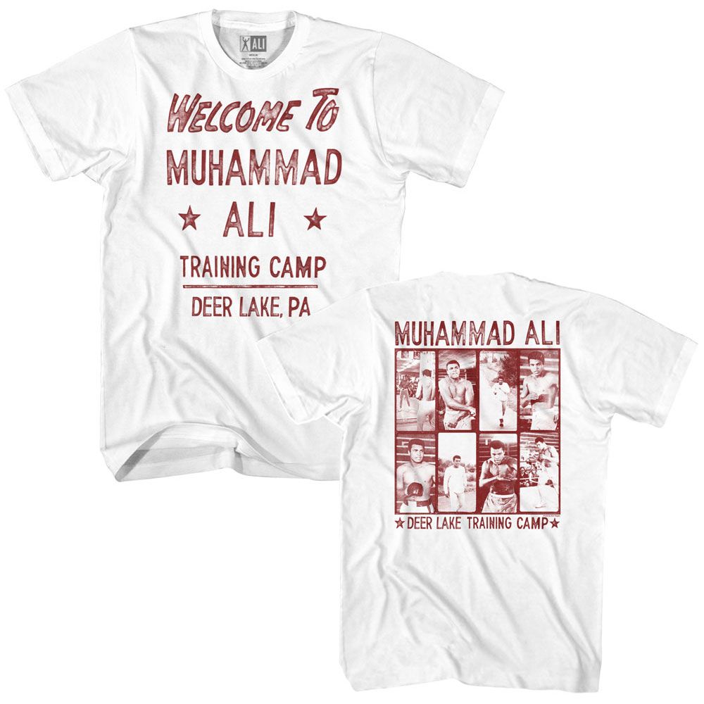 Muhammad Ali - Welcome To Camp - American Classics - Solid White Adult Short Sleeve T-Shirt